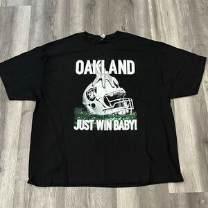 Oakland Raiders Just Win Baby black 3XL tee shirt black Raiders Nation Las Vegas